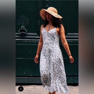 Uniqlo Printed Button Down Camisole Flare Dress. Size XS 4/6.